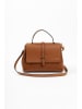 Lia Biassoni Leren handtas lichtbruin - (B)23 x (H)19 x (D)12 cm
