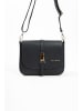 Lia Biassoni Leder-Umhängetasche  in Schwarz - (B)24 x (H)18 x (T)8 cm
