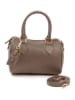 Lia Biassoni Leren handtas taupe - (B)22 x (H)17 x (D)13 cm