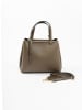 Lia Biassoni Leren handtas "Bardine" beige - (B)28 x (H)21 x (D)15 cm
