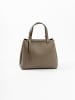 Lia Biassoni Leren handtas "Bardine" beige - (B)28 x (H)21 x (D)15 cm