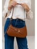 Lia Biassoni Leren schoudertas lichtbruin - (B)32 x (H)19 x (D)6 cm