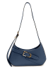 Lia Biassoni Leren schoudertas donkerblauw - (B)32 x (H)19 x (D)6 cm