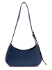 Lia Biassoni Leder-Schultertasche in Dunkelblau - (B)32 x (H)19 x (T)6 cm