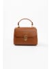 Lia Biassoni Leren handtas lichtbruin - (B)23 x (H)16 x (D)12 cm