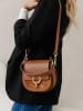 Lia Biassoni Leren schoudertas "Catona" lichtbruin - (B)20 x (H)19 x (D)9 cm