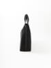 Lia Biassoni Leder-Shopper "Pedogna" in Schwarz - (B)46 x (H)32 x (T)12 cm