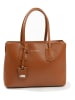 Lia Biassoni Leren handtas lichtbruin - (B)38 x (H)24 x (D)15 cm