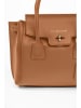 Lia Biassoni Leren handtas lichtbruin - (B)30 x (H)23 x (D)11 cm