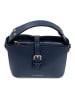 Lia Biassoni Leder-Henkeltasche in Dunkelblau - (B)25 x (H)20 x (T)12 cm