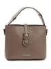 Lia Biassoni Leren handtas taupe - (B)25 x (H)20 x (D)12 cm