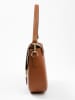 Lia Biassoni Leder-Schultertasche "Sangro" in Hellbraun - (B)27 x (H)22 x (T)7 cm