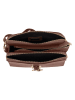 Mia Tomazzi Skórzana torebka "Certosa" w kolorze brązowym - 24 x 16 x 8 cm