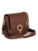 Mia Tomazzi Leder-Umhängetasche ''Carracci'' in Braun - (B)23 x (H)18 x (T)7,5 cm