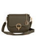 Mia Tomazzi Leder-Umhängetasche " Carracci" in Oliv - (B)23 x (H)18 x (T)7,5 cm