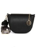 Mia Tomazzi Leder-Umhängetasche in Schwarz - (B)19 x (H)17 x (T)6,5 cm