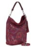 Mia Tomazzi Leder-Schultertasche "Benaco" in Bordeaux - (B)28 x (H)31 x (T)15 cm