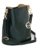 Mia Tomazzi Leren schoudertas "Vepra" donkergroen - (B)140 x (H)23,5 x (D)2 cm
