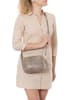 Mia Tomazzi Leder-Umhängetasche ''Ortles'' in Beige - (B)21 x (H)14 x (T)8 cm