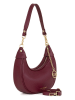 Mia Tomazzi Leren schoudertas "Carabelli" bordeaux - (B)25 x (H)14 x (D)8 cm