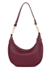 Mia Tomazzi Leder-Schultertasche "Carabelli" in Bordeaux - (B)25 x (H)14 x (T)8 cm