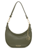 Mia Tomazzi Leren schoudertas "Carabelli" kaki - (B)25 x (H)14 x (D)8 cm