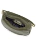 Mia Tomazzi Leren schoudertas "Carabelli" kaki - (B)25 x (H)14 x (D)8 cm