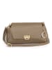 Mia Tomazzi Leren schoudertas ''Berbera'' beige - (B)27 x (H)16 x (D)8 cm
