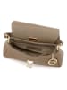 Mia Tomazzi Leren schoudertas ''Berbera'' beige - (B)27 x (H)16 x (D)8 cm