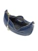 Mia Tomazzi Leder-Schultertasche "Zante" in Dunkelblau - (B)28 x (H)21 x (T)9 cm