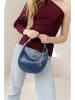 Mia Tomazzi Leren schoudertas "Zante" donkerblauw - (B)28 x (H)21 x (D)9 cm