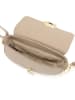 Mia Tomazzi Leder-Umhängetasche "Azario" in Beige - (B)19 x (H)13 x (T)6 cm