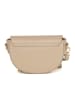 Mia Tomazzi Leder-Umhängetasche "Azario" in Beige - (B)19 x (H)13 x (T)6 cm