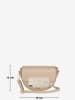 Mia Tomazzi Leder-Umhängetasche "Azario" in Beige - (B)19 x (H)13 x (T)6 cm