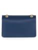 Mia Tomazzi Leder-Umhängetasche "Bagarotti" in Blau - (B)19 x (H)15 x (T)9 cm