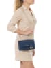 Mia Tomazzi Leder-Umhängetasche "Bagarotti" in Blau - (B)19 x (H)15 x (T)9 cm