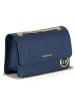 Mia Tomazzi Leren schoudertas "Bagarotti" blauw - (B)19 x (H)15 x (D)9 cm