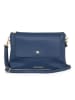 Mia Tomazzi Leder-Umhängetasche "Bardolino" in Blau - (B)28 x (H)19 x (T)13 cm