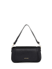 Mia Tomazzi Leren schoudertas "Zambaldi" zwart - (B)31 x (H)17 x (D)10 cm