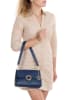 Mia Tomazzi Leren schoudertas "Ciovassino" donkerblauw - (B)26 x (H)18 x (D)10 cm