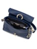 Mia Tomazzi Leren schoudertas "Ciovassino" donkerblauw - (B)26 x (H)18 x (D)10 cm