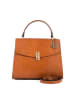 Lia Biassoni Leder-Henkeltasche "Averto" in Hellbraun - (B)33 x (H)26 x (T)9 cm