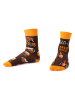 TODO SOCKS 2er-Set: Socken in Braun/ Orange