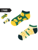 TODO SOCKS 2er-Set: Socken in Grün/ Gelb/ Creme
