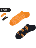 TODO SOCKS 2er-Set: Socken in Orange/ Schwarz