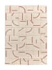 Atticgo Hochflor-Teppich "Brenda" in Creme/ Rot