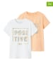 name it 2er-Set: Shirts in Orange/ Weiß