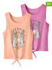 name it 2-delige set: tops oranje/roze