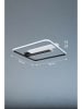 FISCHER & HONSEL Ledplafonnière "Blithe" zwart - (L)50 x (B)50 cm