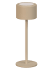 FH Lighting Ledtafellamp "Juna" beige - (H)25,5 x Ø 20,5 cm